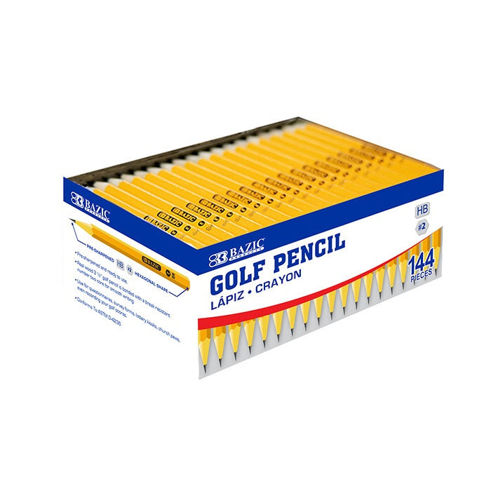 Sharpened Golf Pencils, #2 Pack Of 144