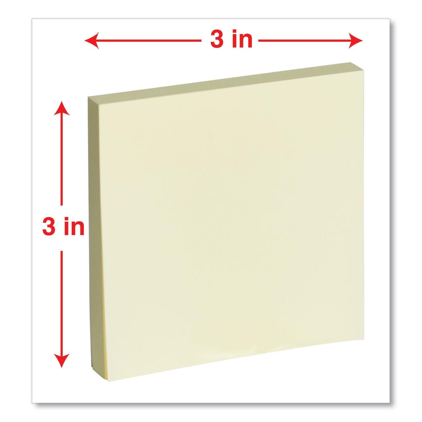 Stick On Note Pads, 3 X 3, Yellow