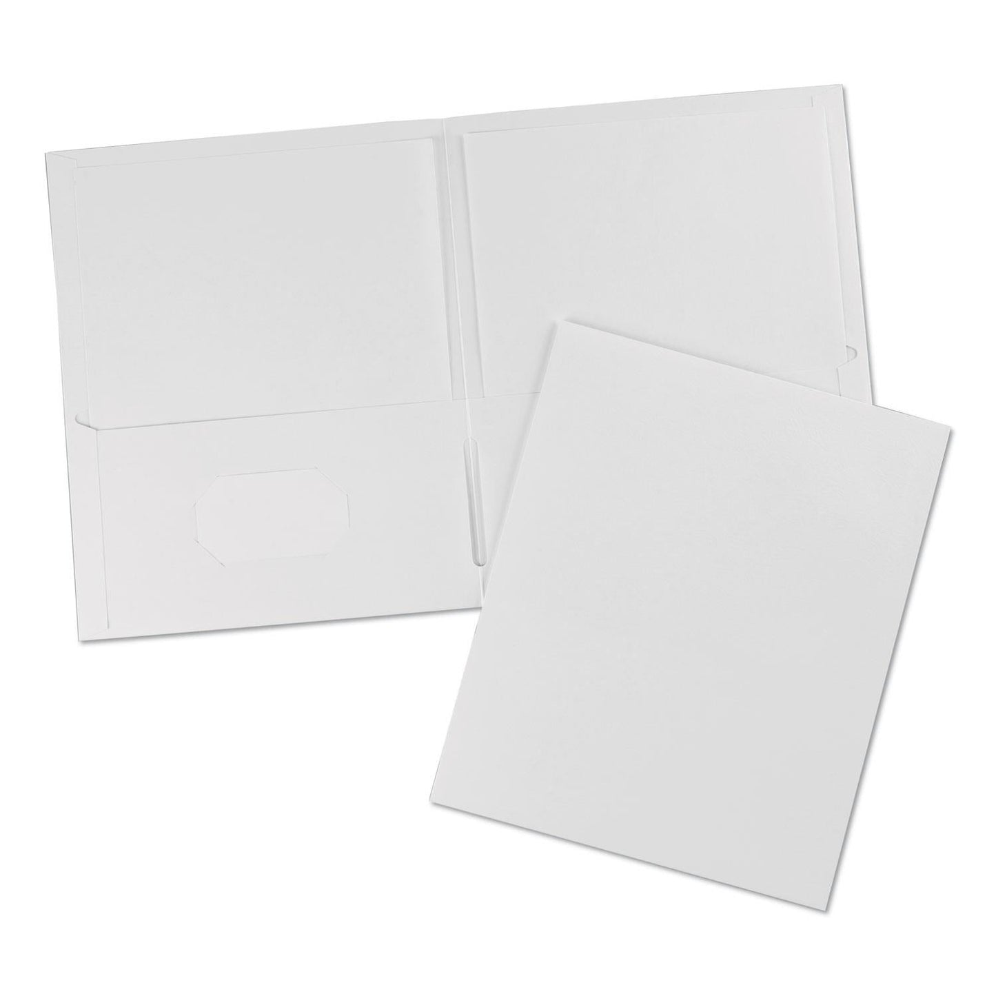 2-Pockets Paper Folder White 25/Box