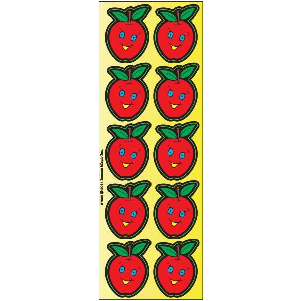 Apple Smiley Die-cut Stickers (Large) 6-Sheet pack