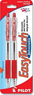 Pilot EasyTouch Retractable Ballpoint Pens, Medium Point, Red