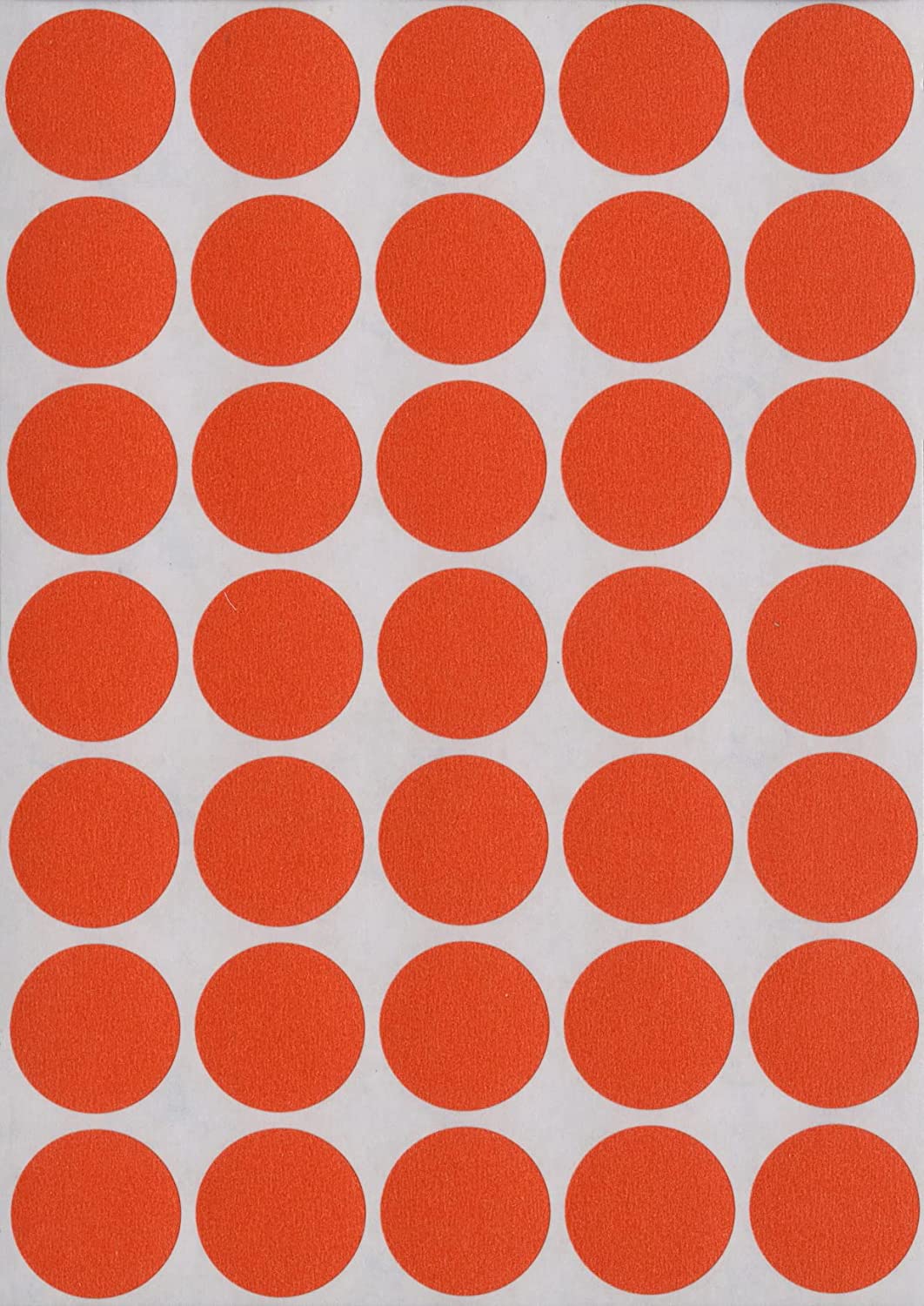 3/4" Round Labels Orange