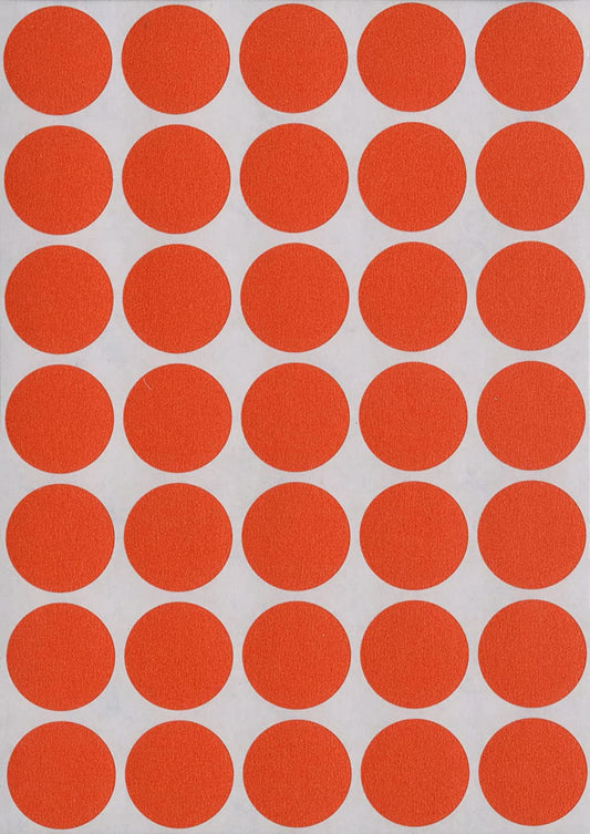 3/4" Round Labels Orange