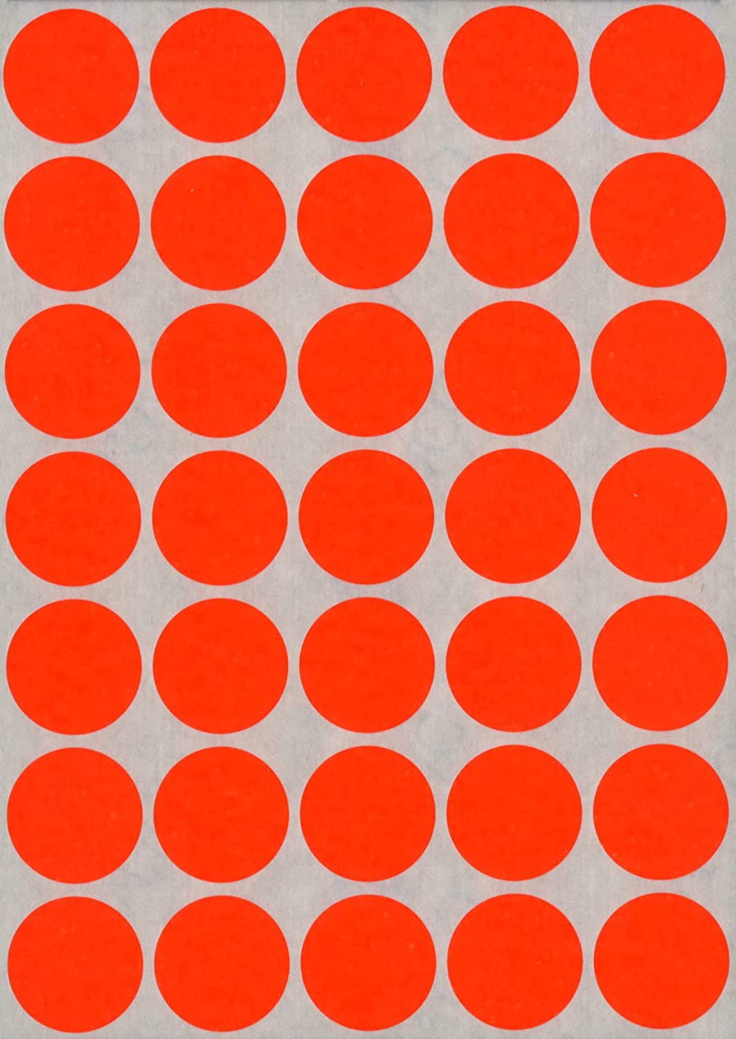 3/4" Round Labels Red Glow
