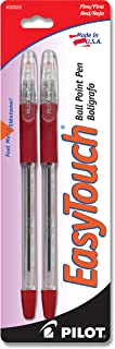 Pilot EasyTouch Ballpoint Stick Pens, Fine Point, Red 2 Pack