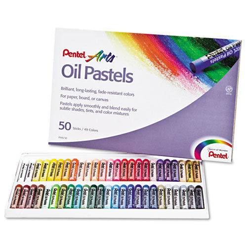 Pentel Arts Oil Pastels Assorted 50/Set