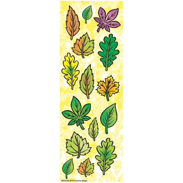 Assorted Leaf Die-cut Stickers (Large) 6-Sheet pack