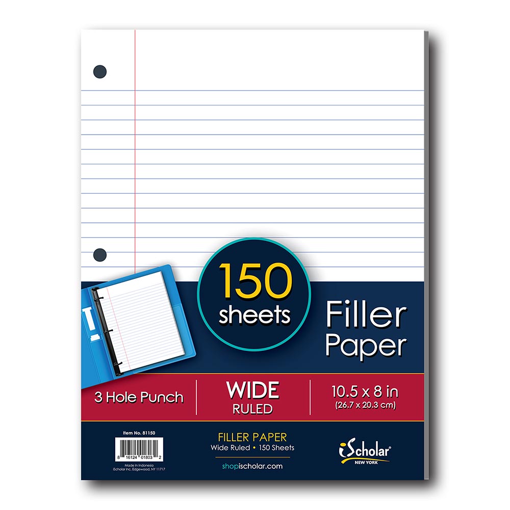 150 Count Filler Paper Wide Ruled