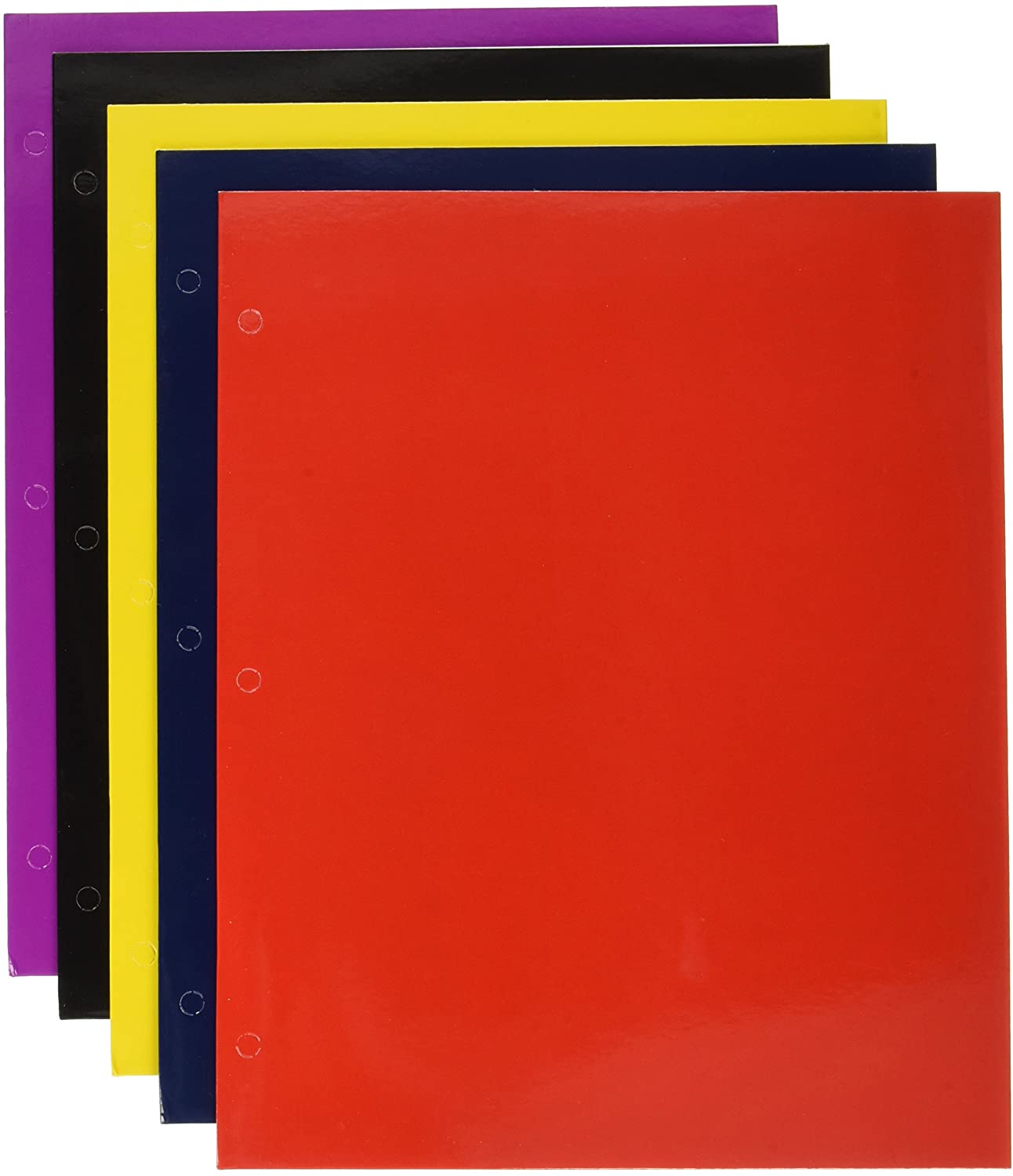 2 Pocket Paper Folder High Gloss Laminated Color May Vary Each