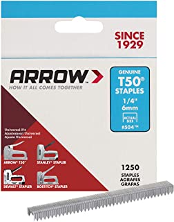 Arrow T50 Staples 1/4" #504 1250 Staples