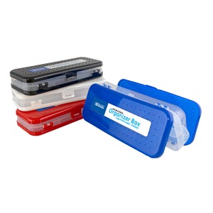 Pencil Case 8" Double Deck Organizer Box, Color May Vary