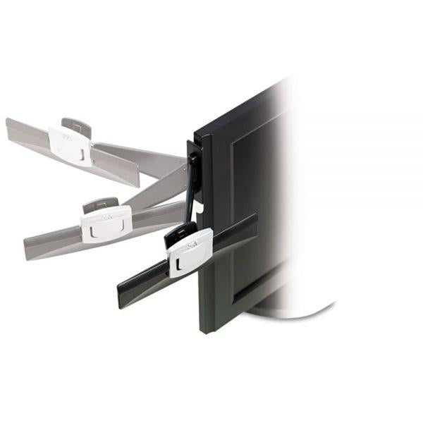 Monitor-Mount Dual Document Clip, Black