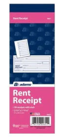 Adams Rent Receipt Book