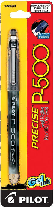 P500 Precise Rolling Ball Stick pen with Gel Ink. Black Extra Fine Point 1 pack