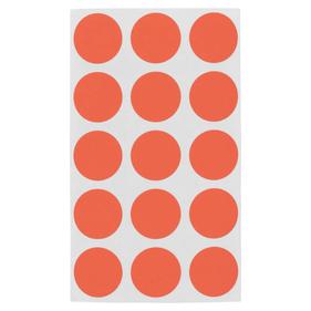 Color Code Label, Red Glow, 3/4" Dia, 375 Labels