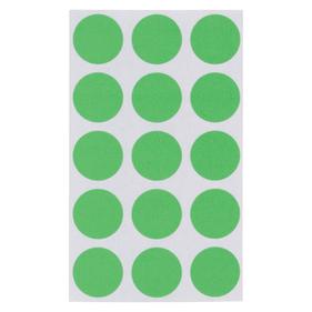 Color Code Label, Green Glow, 3/4" Dia, 375 Labels