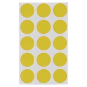 Color Code Label, Yellow, 3/4" Dia, 375 Labels