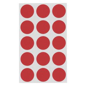 Color Code Label, Red, 3/4" Dia, 375 Labels