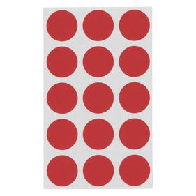 Color Code Label, Red, 3/4" Dia, 375 Labels