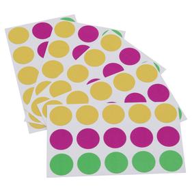 Color Code, Assorted Neon, 3/4" Dia, 315 Labels