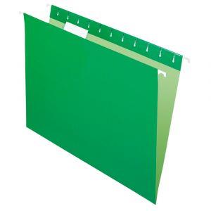 Hanging File Folders, Bright green 25 Pack