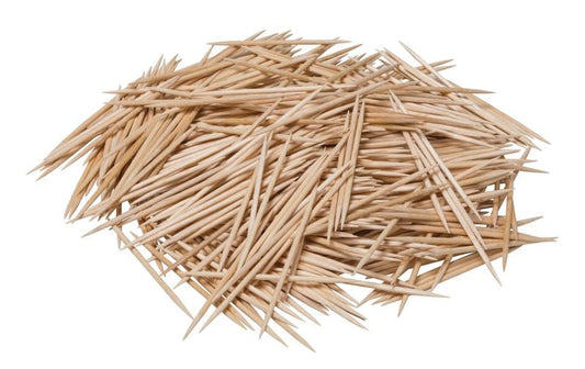 Natural Toothpicks, 2-1/2" Round 100 Pcs