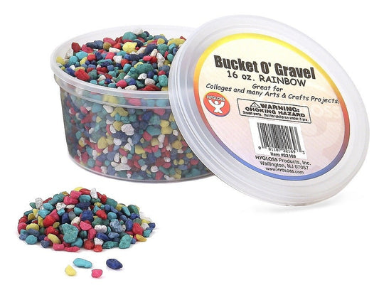 Gravel, Rainbow, 1 lb Bucket