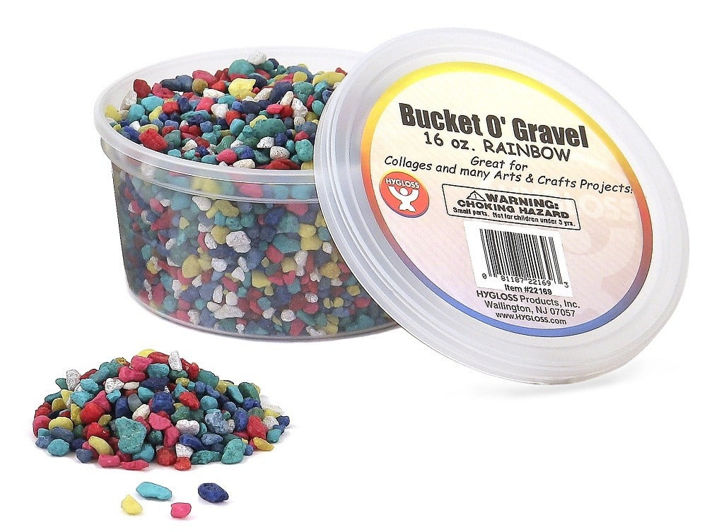 Gravel, Rainbow, 1 lb Bucket