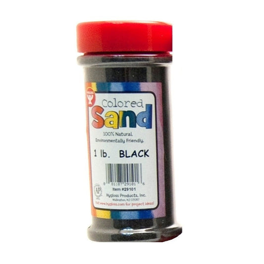 Colored Sand, Black, 1 lb. Container