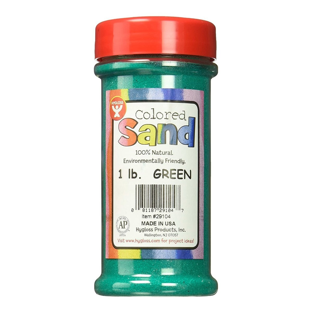 Colored Sand, Green, 1 lb. Container