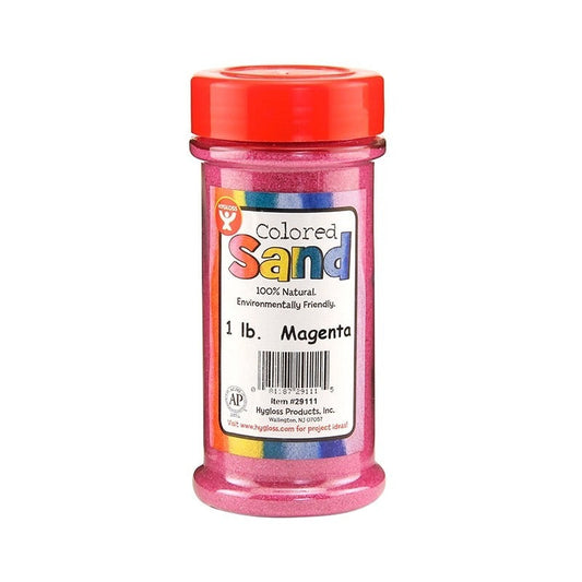 Colored Sand, Magenta, 1 lb. Container