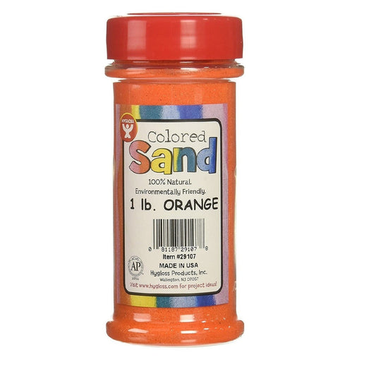Colored Sand, Orange, 1 lb. Container