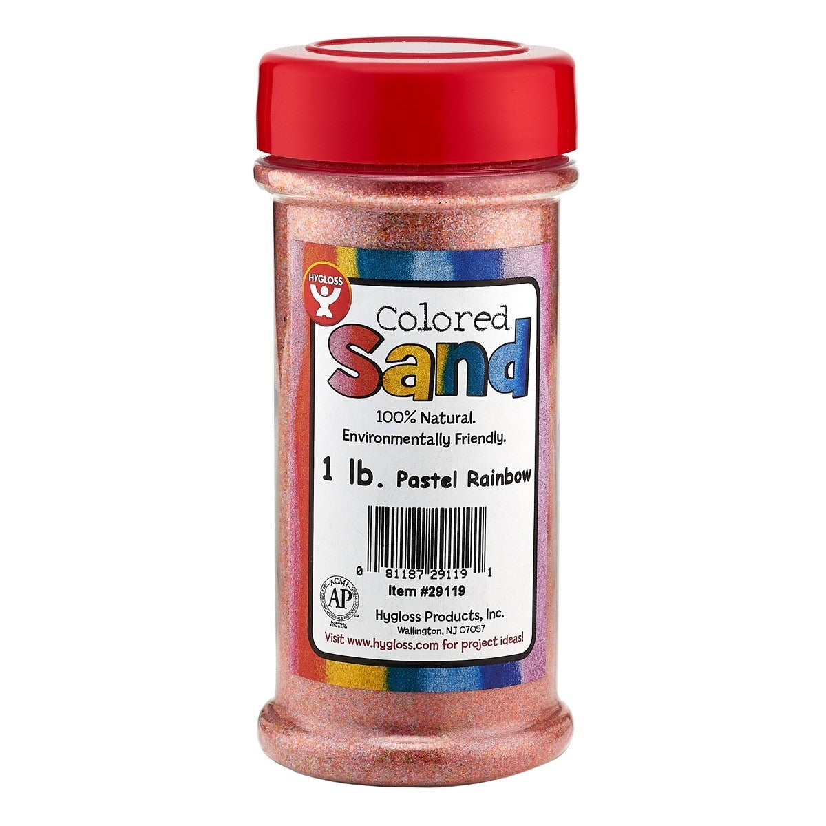 Colored Sand, Pastel Rainbow, 22oz Container