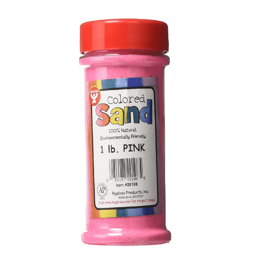 Colored Sand, Pink, 1 lb. Container