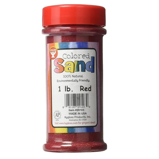 Colored Sand, Red, 1 lb. Container