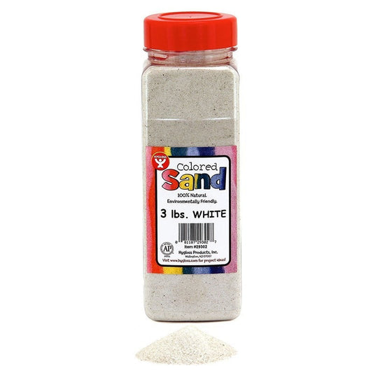 Colored Sand, White, 3 lb. Container