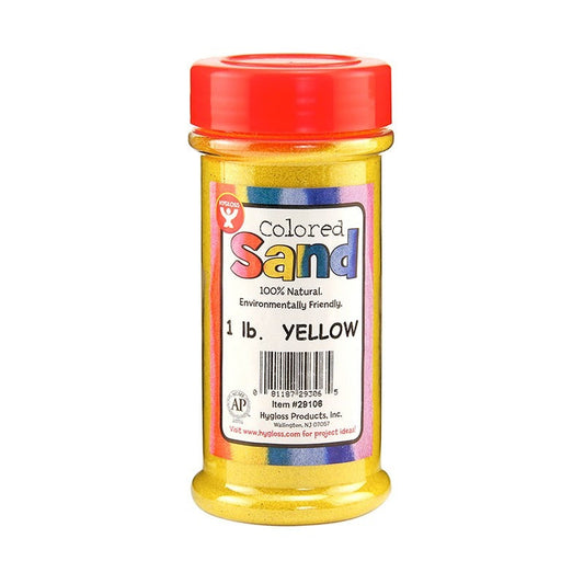 Colored Sand, Yellow, 1 lb. Container