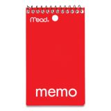 Mead Wirebound Top Opening Memo Pad 60 White 3 x 5 Sheets Color May Vary