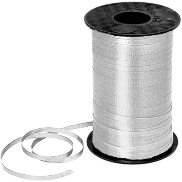 3/16" x 500 Yard Curling Ribbon Silver