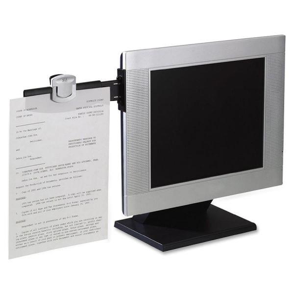 Monitor-Mount Dual Document Clip, Black