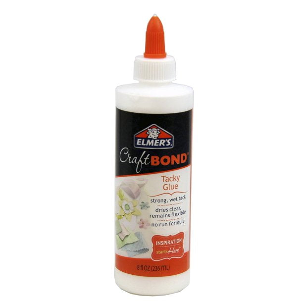 Elmer's Craft Bond Tacky Glue, 8 oz, Clear