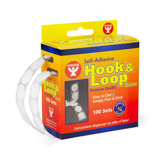 Hook & Loop Fastener - 5/8" Coins, 100 sets