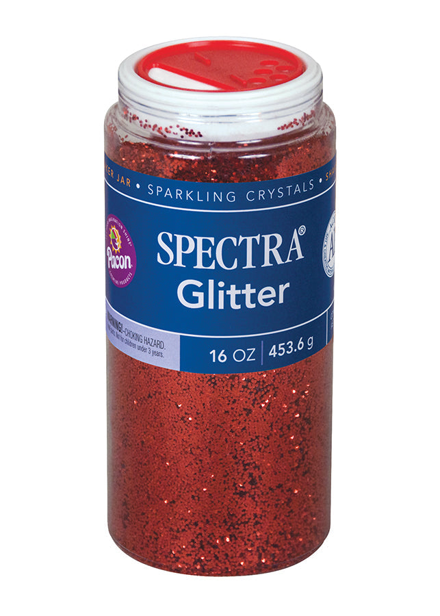 1lb Glitter Shaker Can Red