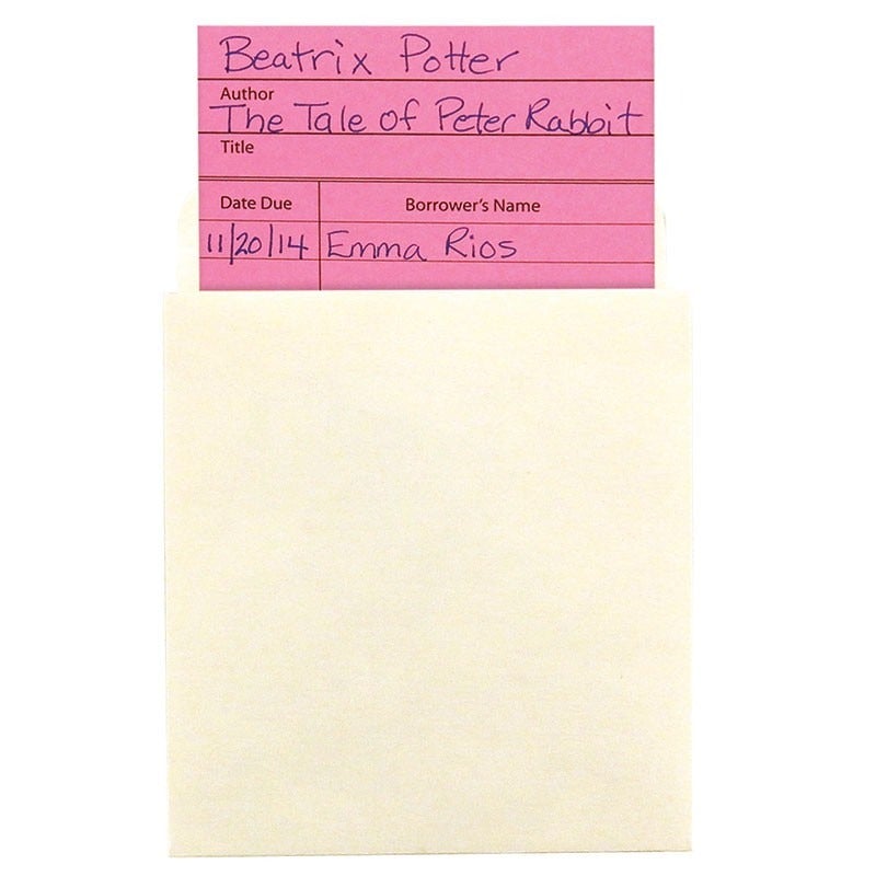 Library Pockets 3.5" x 4.5" Non-Adhesive - Manila, 500 ct.