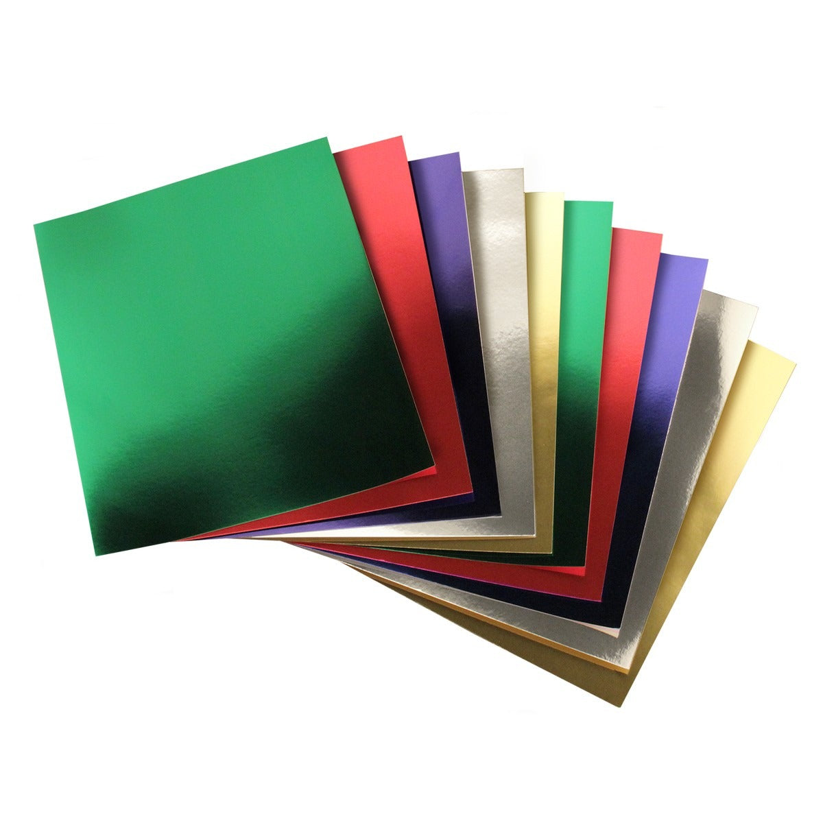 Metallic Foil Board 10 Sheets 8.5" x 11" 2 Ea. of 5 Assorted Colors