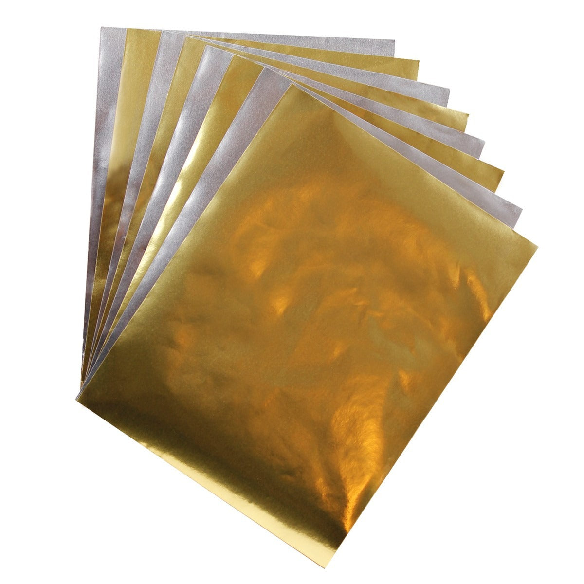 Metallic Foil Paper 16 Sheets 8.5" x 11" 8 Gold & 8 Silver