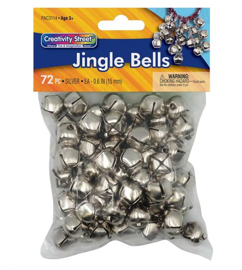 Silver Jingle Bells 72/Pk.