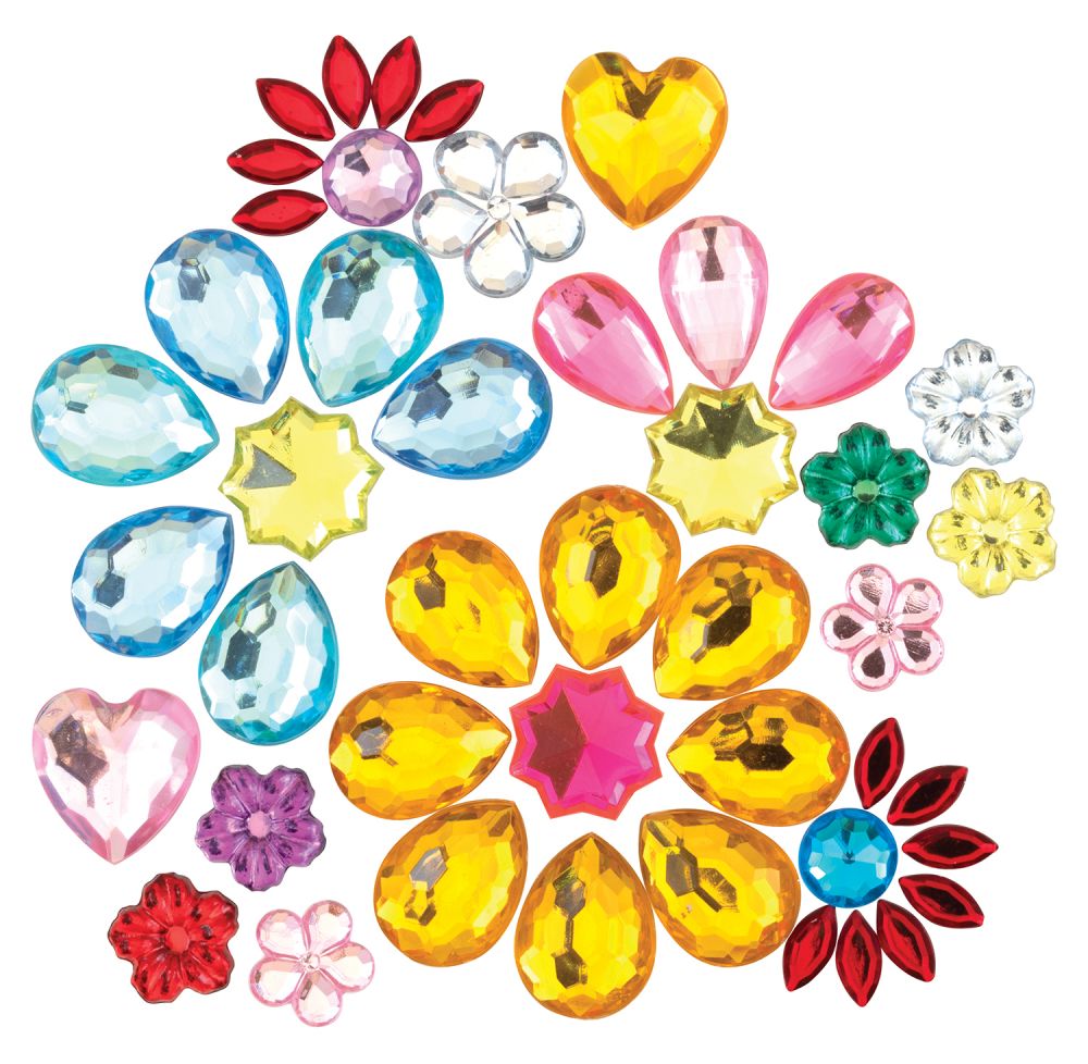 Acrylic Gemstones Assorted Sizes 1lb