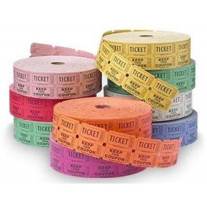 Double Ticket Rolls Color White