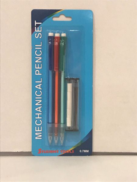 Mechanical Pencil Set 0.7mm 3 Pack